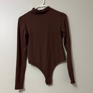 Brown Long Sleeve Bodysuit